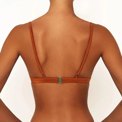 Contrast Vne Open Ba Thong Bikini Women's Patchwork ort Sve Overhead ort Pants Two-Piece Set Polyester Material