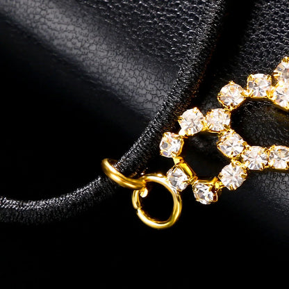 Sexy Rhinestone Heart Leg Garters Belt for Women Wedding Accessories Romantic Geometric Crystal Leg Chain Nightclub Gift