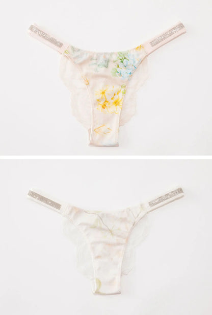 Fashion Sparkling Rhinestone Lace Thong Women's Low Waist Sexy Women's Underwear Women's Thong Clearance items,limited quantity,