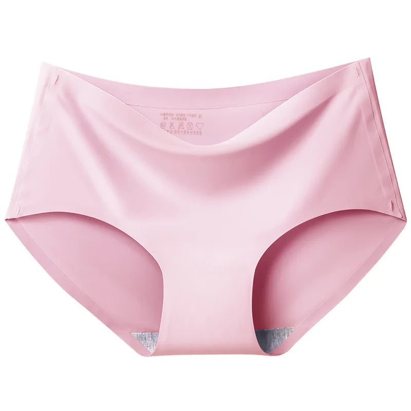 BZEL 6PCS/Set Women's Panties Seamless Female Underwear Plus Size Cozy Briefs Breathable Silk Satin Lingerie Hot Sale Underpants