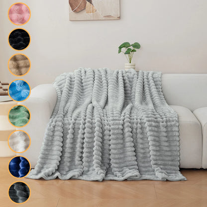 1pc flannel blanket - soft, comfortable, warm nap blanket, Christmas exquisite gift blanket, available in multiple colors