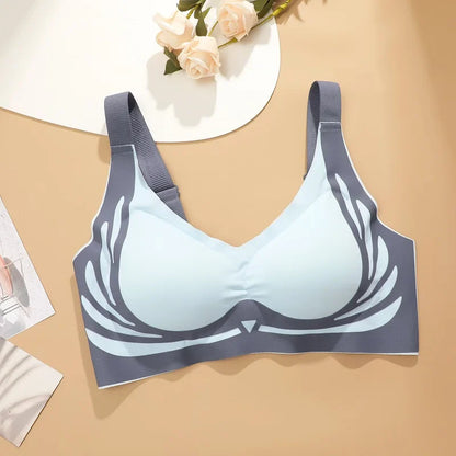 Plus Size Super Gather Push Up Bras Women Soft Support Seamless Underwear Female Full Cup Lift-Up Bras No Steel Sleepwear