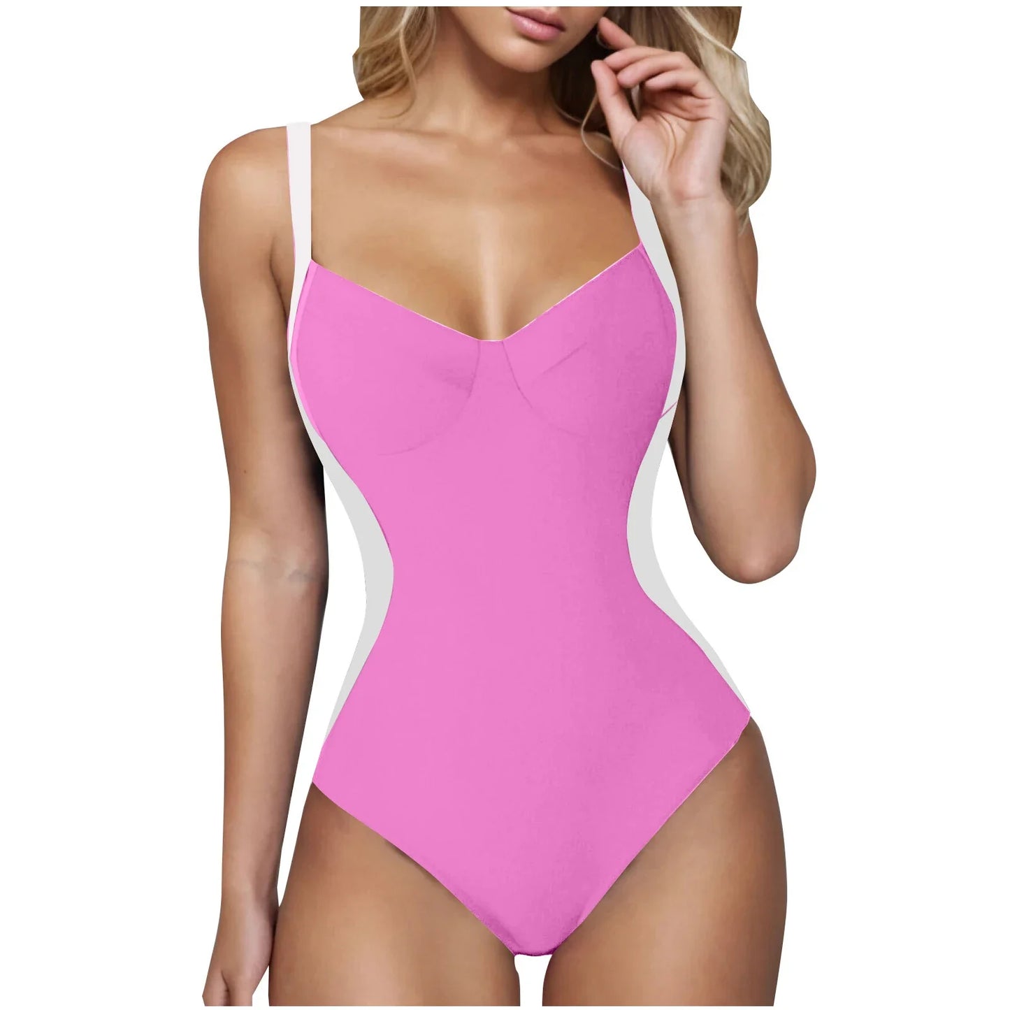 2026 Push Up Swimsuit Women One Piece Slim Strappy Swimwear Female Sexy Bathers Bathing Swimming Swim Suit Beachwear XXL