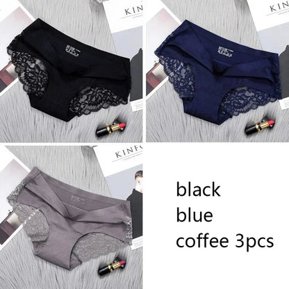 Set/lot Seamless WomenComfort Lace Briefs  Hollow Out Panties Set Underwear Low Rise Female Sport Panty Soft Lady Lingerie Sexy