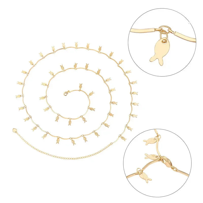 Versatile Peach Heart Sexy Body Chain Ladies' Summer Beach Bikini Body Accessories Simple Love Zircon Tassel Waist Chain