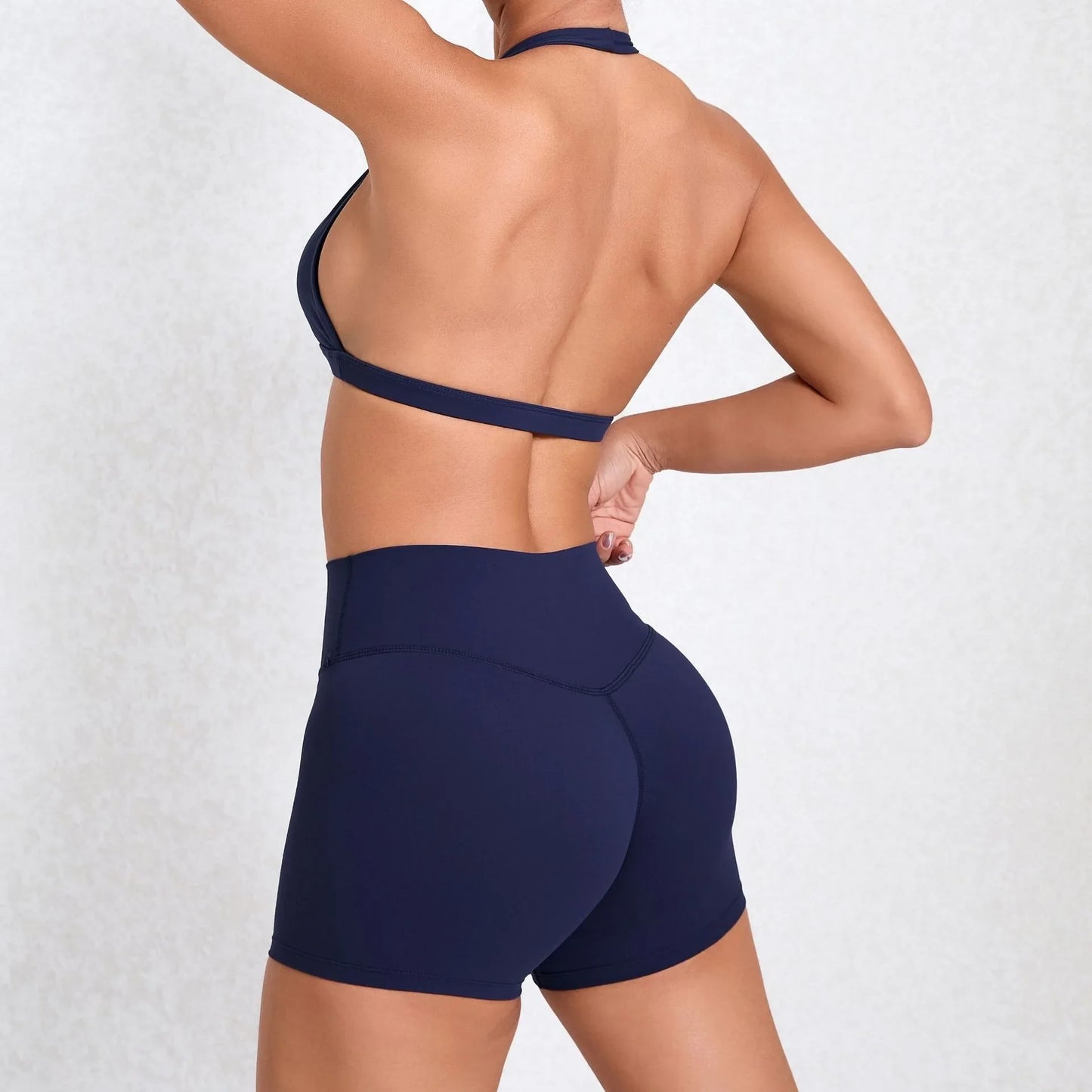 Wholesale Sportswear Woman Gym Set 2025 Sport Bra Shorts Outfit Yoga Clothes Fitness Clothing Kit Push Up Workout Activewear Red