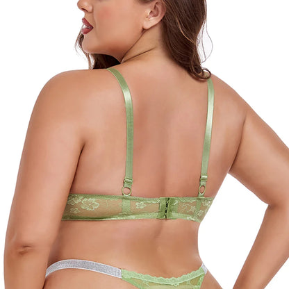 Sexy Womens Bras Lace Sheer Brassiere Plus Size Bra Female Underwire Underwear Lingerie BH Tops B C D E F Cup