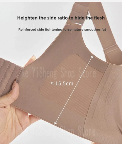 Non-trace body underwear women's bra anti-sag large size adjustment breast women big breasts small