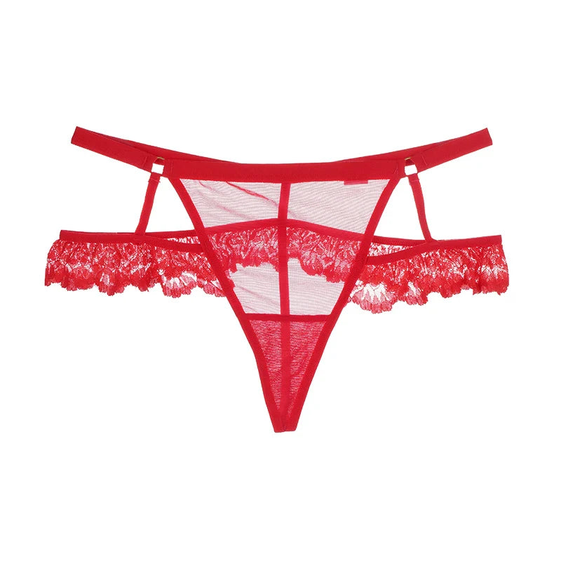 ALLTOOALL Women Sexy Panties Lace Underwear Female Seamless Lingerie Low Waist Transparent Hollow Out G-string Thongs Underpants