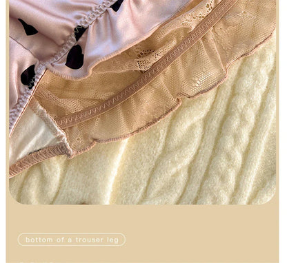 Sexy lingerie women Satin tangas lace ropa interior femenina sweet calzones para mujer plus size panties heart underwear women