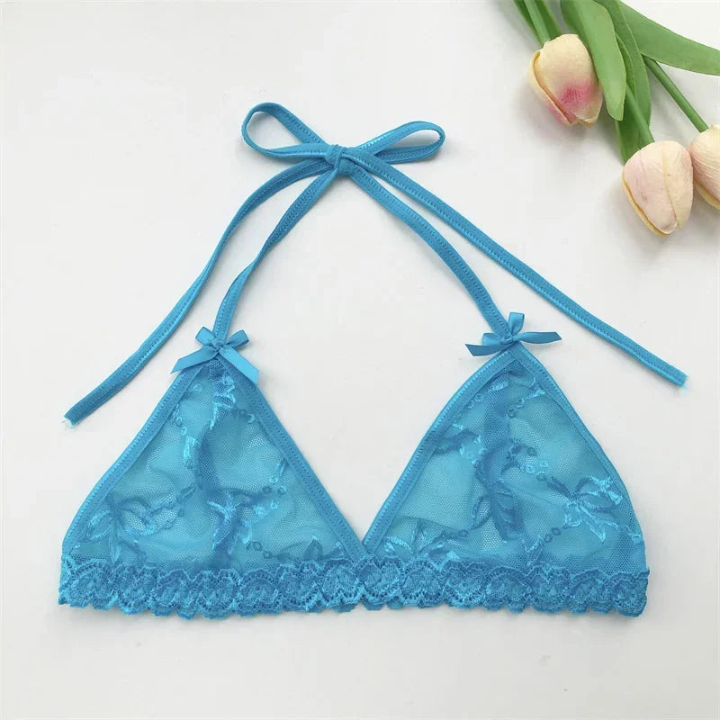 Custom Name Crystal Letter Bra and Panties Sets Sexy Lace Halter Bra Thong Personalized Customized Name Underwear G-String Gift