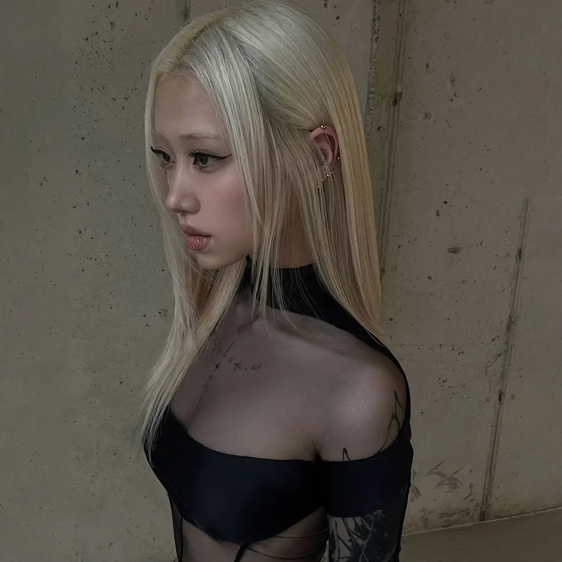 See Through Mesh Splicing Sexy Bodysuit Lingerie One-pieces Y2k Clothes Long Sleeve Body Feminino Hot Tops For Women Rave Outfit