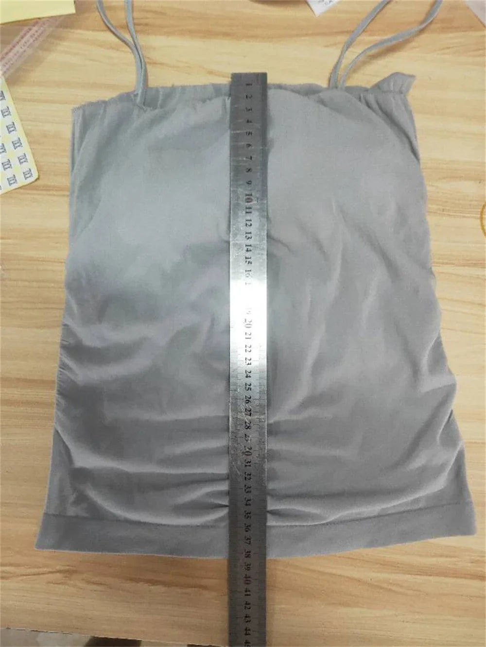 1 Pc Stylish Waist Pleated Corset - Soft support fixed chest pad sleeveless vest Sexy short top with thin straps Solid color