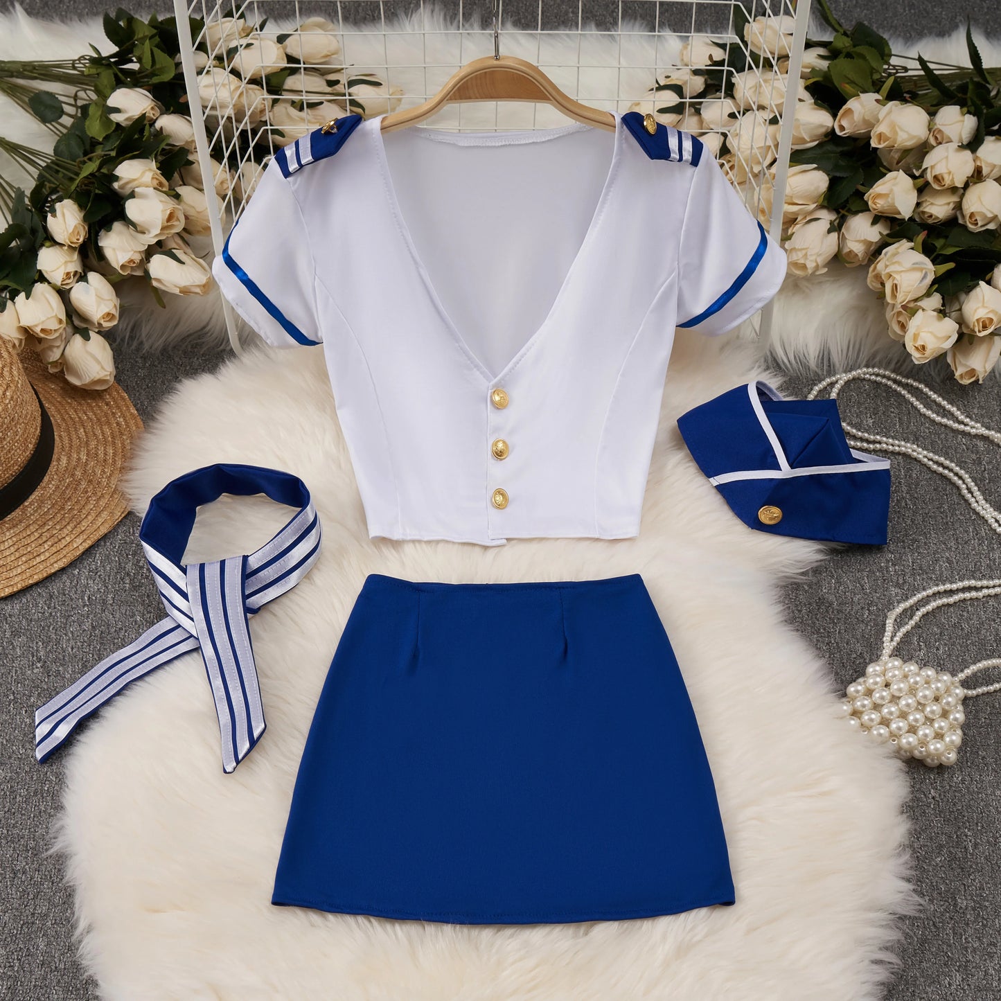 Sexy Lace Gauze Patchwork Strap Bodysuit Hollow Sleeveless Slim backless Women Erotic Lingerie Hotsweet Bow Night Maid Cosplay