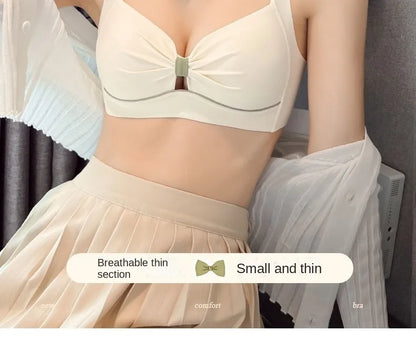 2/1Solid Wireless Sports Bra Comfy & Breathable Seamless Push Up Running Workout Tank Everyday Bra, Women's Lingerie & Underwear
