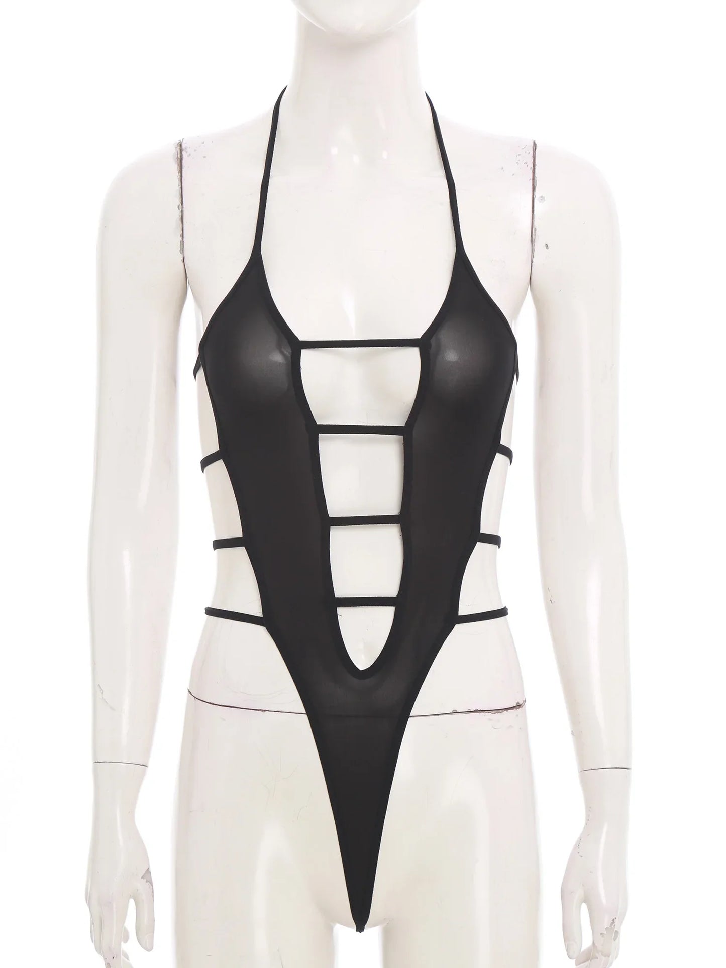 Adult Women Sheer Mesh Teddies Breast Hollow Out Opening Butt Flaunting Bodysuits Leotard for Exotic Dating Role Play Nightwear