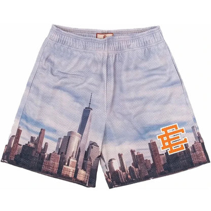 2025 New Summer EE Eric Emanuel  Basic Mesh Short Classic Floral Printed Gym Shorts Men's Gym Basketball Sports Beach Shorts
