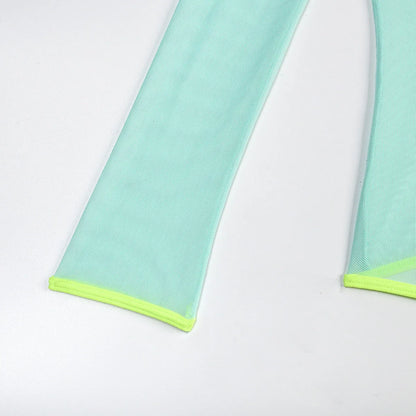 Diccvicc Long Sleeve Lingerie Sexy Sheer Mesh Porn Top Crotchless Skirt Naked Bandage Women Underwear Uncensored Erotic Costume