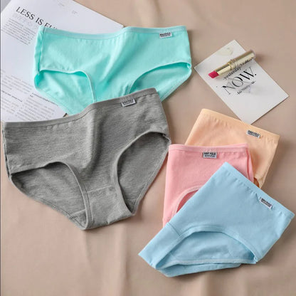 7Pcs Panties for Women Cotton Underwear Plus Size Sexy Briefs Girls Breathable Soft Lingerie Female Cute Solid Color Underpants