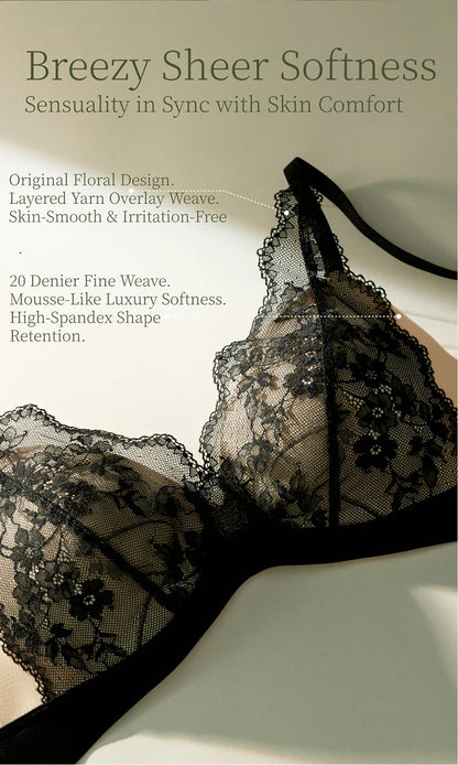 SUJIIN Sexy Push Up Lace Bras for Women Summer Wireless Plunge Deep V Small Chest Bra Lady French Breathable Lingeries MX326