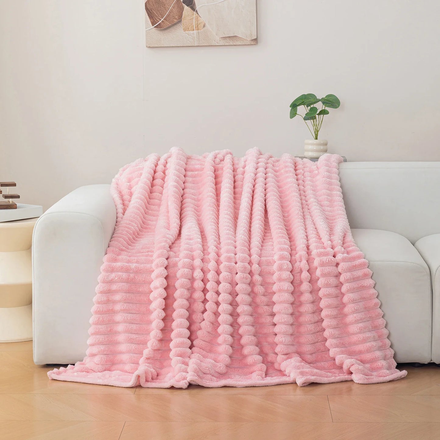 1pc flannel blanket - soft, comfortable, warm nap blanket, Christmas exquisite gift blanket, available in multiple colors