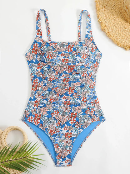 2025 New Pleated One Piece Swimsuit For Women Push Up Swimwear Female Bodysuit Monokini Plus Size Bathing Suit Summer Beach Wear