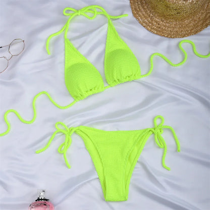 2024 Women's Printed Split Bikini Set Underwire Bikini Halter Strap beachwear High Waist Ladies Five Colors Styles Swimwear