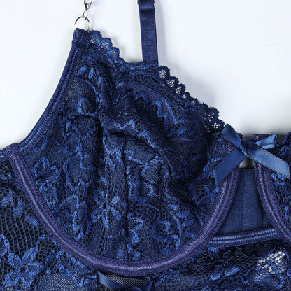 Ellolace Fancy Sexy Lingerie Lace Ultra Sexy Women's Ethical Underwear g-String Hot Skirt Ensemble Outfits Brazilian Underwear