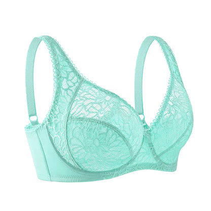 Womens Bras Ultra-Thin Perspective Deep V Lace Sheer Plus Size Bra Female Underwear Sexy Lingerie BH Tops 70-100 B C D E F Cup
