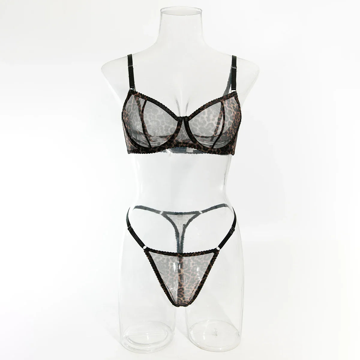 Ultra-thin Sexy Porn Lingerie 2Pcs Sets Seamless Mesh See-Through Bras And Thongs Erotic Underwear Outfits Adult Hot Sex Suit