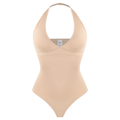 Sexy Thong Bodysuit Tummy Control Women Shapewear Halter Neck Flat Belly Body Shaper Slimming Flat Belly Underwear Open Crotch