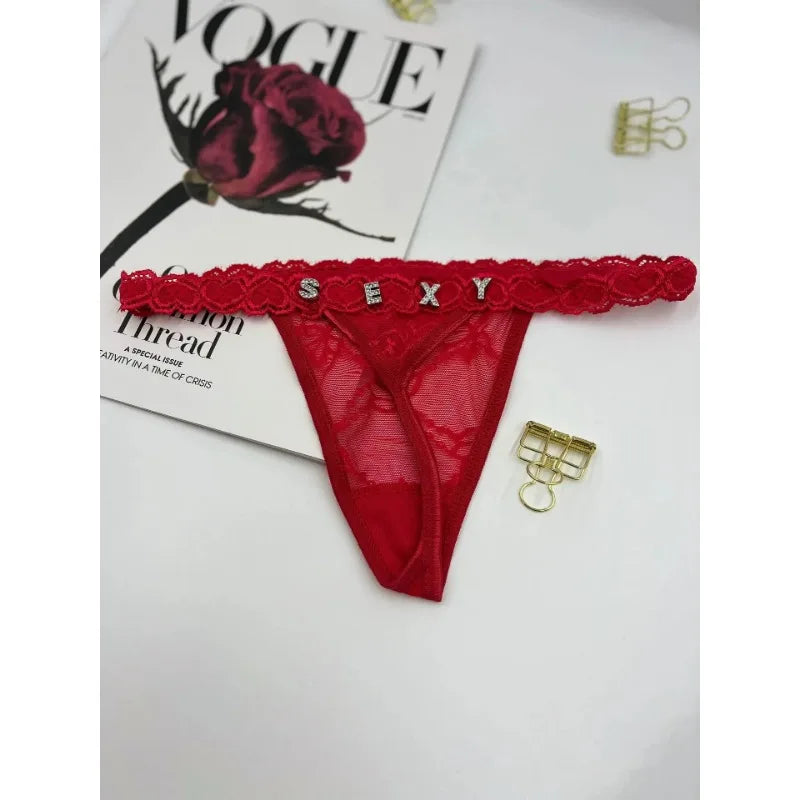 Custom Thongs Name Letter Women Sexy Lace Panties Personalized Customized GString tanga Hot Wife Girlfriend Valentines Gift