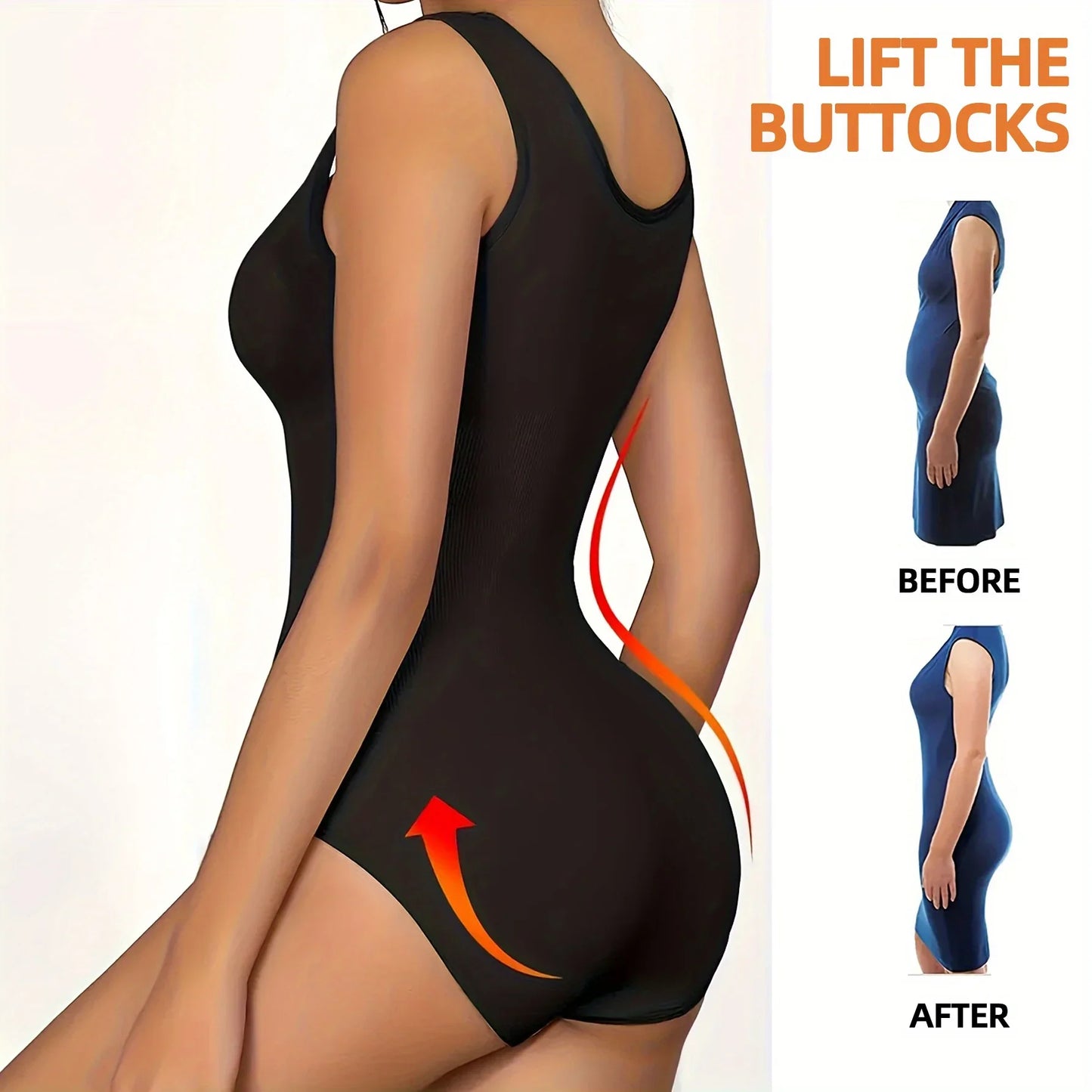1pc Seamless Bodysuit for Women - Waist & Tummy Control, Full Body Shaper, Sleeveless Tank Top Jumpsuit, Body Shaping Bodysuit|