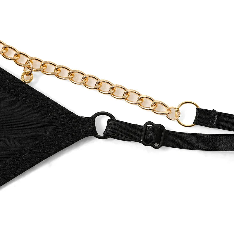Flash Diamond Letter Pendant Design Thongs Low Waist Intimates Panties Women's Sexy Underpants Transparent Erotic Underwear