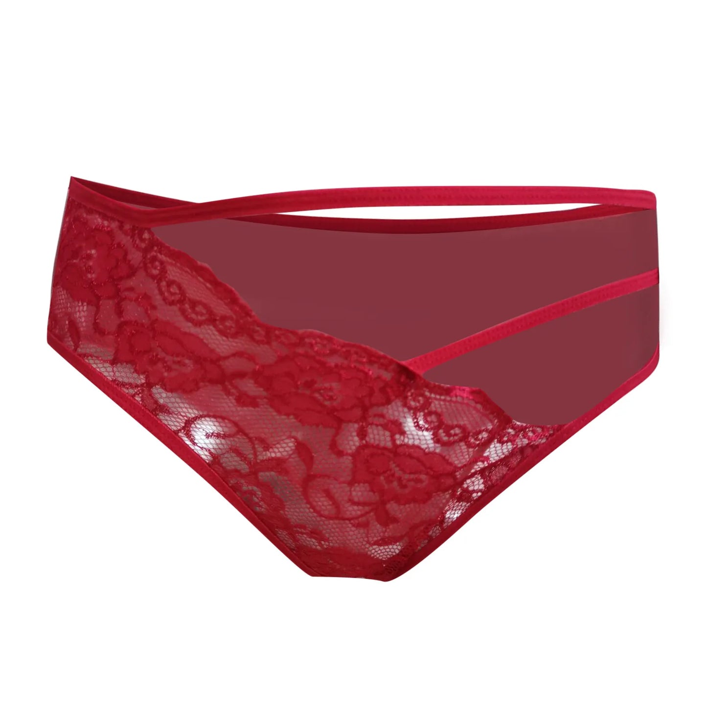 Women Sexy Floral Lace Mesh Panties Low Rise Plus Size Underwear Hollow Out Transparent Lingerie High Waist Panties For Women