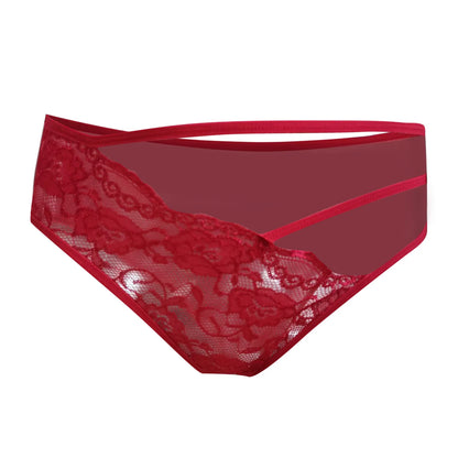 Women Sexy Floral Lace Mesh Panties Low Rise Plus Size Underwear Hollow Out Transparent Lingerie High Waist Panties For Women