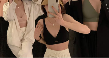 High-grade Seamless Women's Underwear Summer Thin Section Breathable And Comfortable Small Chest No Steel Ring Soft Support Bra