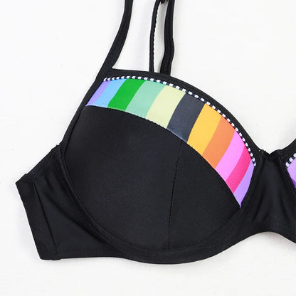 2024 New Women Swimsuit Sexy Women High Waist Bikini Swimwear Female Two Piece Beachwear Printed Bikinis Set Bathing Suit