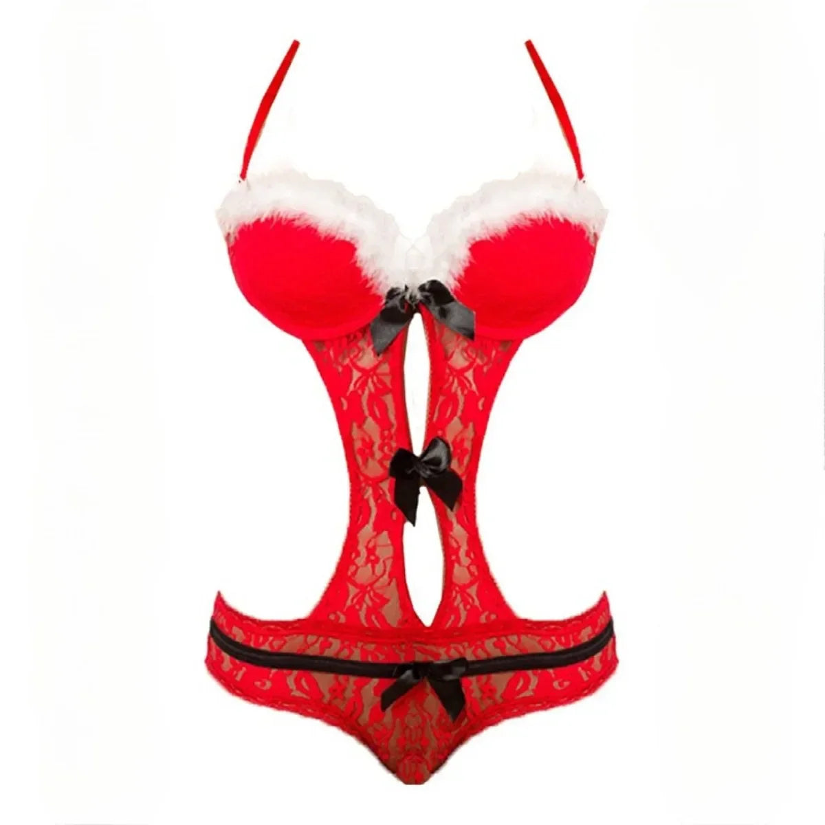 Christmas Party Costume Sexy Lingerie Bra Skirt Suit Lace Sexy Sleepwear Women Sexy Red Lingerie Santa Cosplay Erotic Costumes