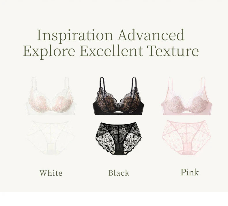 SUJIIN Summer Sexy Bra and Panty Sets for Woman Lace Comfort Bras Set Hot Women's Small Chest Wireless Lingerie Femme MX325