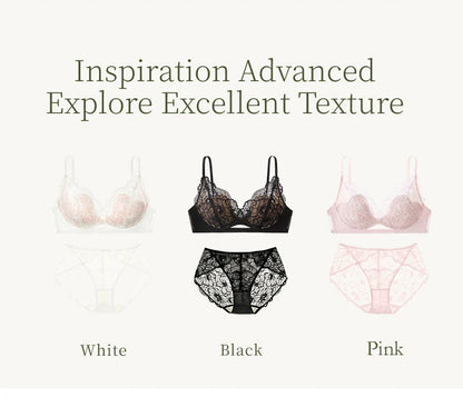 SUJIIN Summer Sexy Bra and Panty Sets for Woman Lace Comfort Bras Set Hot Women's Small Chest Wireless Lingerie Femme MX325