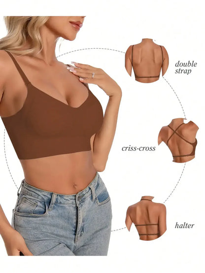 Women's Seamless Backless bra backless strapless underwear Summer bra,Bra For Wedding Dress