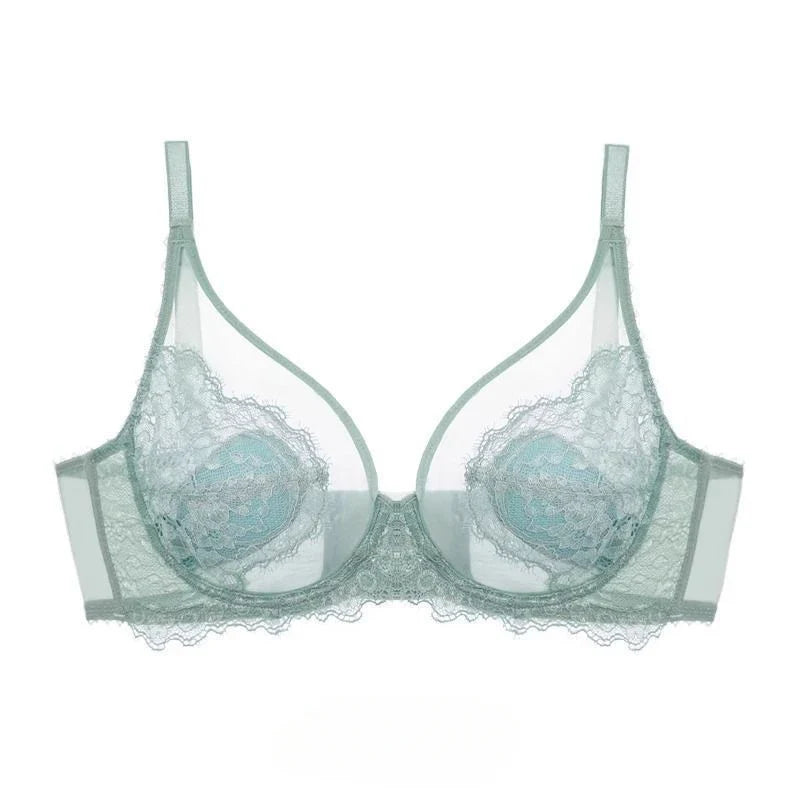 MOYISU Sexy Tushy Underwear Women's Big Boobs Small Boobs Hottie Set Ultra Thin Push-up Breast Anti-sag Soft Underwire Bra AB CD