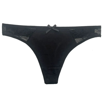 5 PCS/Set Cotton Thong Women Underwear Sexy Lace Panties Female Underpants Solid Color Panties Lingerie Low-Rise G-string