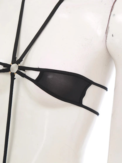 Adult Women Sheer Mesh Teddies Breast Hollow Out Opening Butt Flaunting Bodysuits Leotard for Exotic Dating Role Play Nightwear