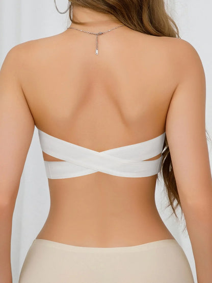 Women's Strapless Bra Sexy Hollow Backless Magic Bandage Seamless One-piece Underwear Wedding Invisible Slip-proof Brassiere
