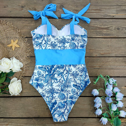 Ashgaily New One Piece Swimsuit Sexy Cartoon Printed Swimwear Women Bathing Suit Beach Backless Monokini Swimsuit Female