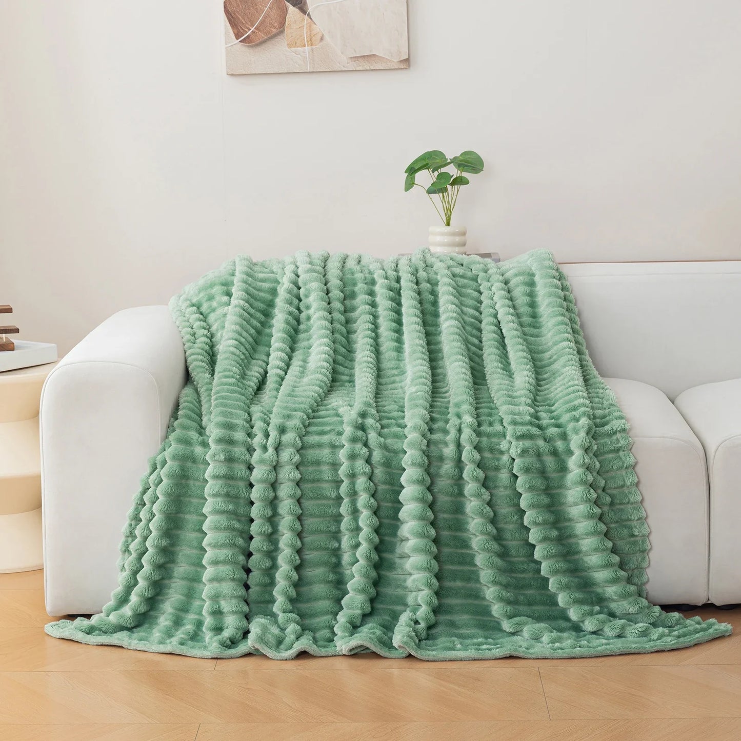 1pc flannel blanket - soft, comfortable, warm nap blanket, Christmas exquisite gift blanket, available in multiple colors