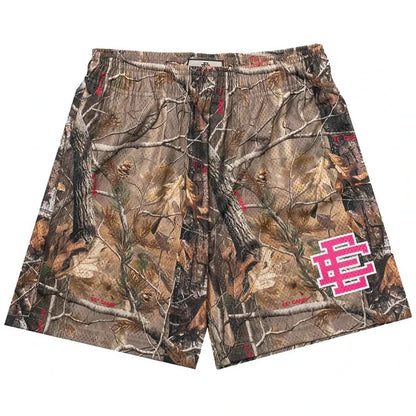 2025 New Summer EE Eric Emanuel  Basic Mesh Short Classic Floral Printed Gym Shorts Men's Gym Basketball Sports Beach Shorts