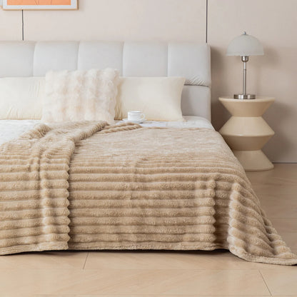 1pc flannel blanket - soft, comfortable, warm nap blanket, Christmas exquisite gift blanket, available in multiple colors